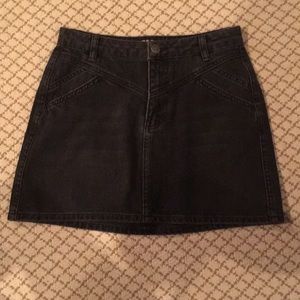 Never Worn Black Denim Mini Skirt